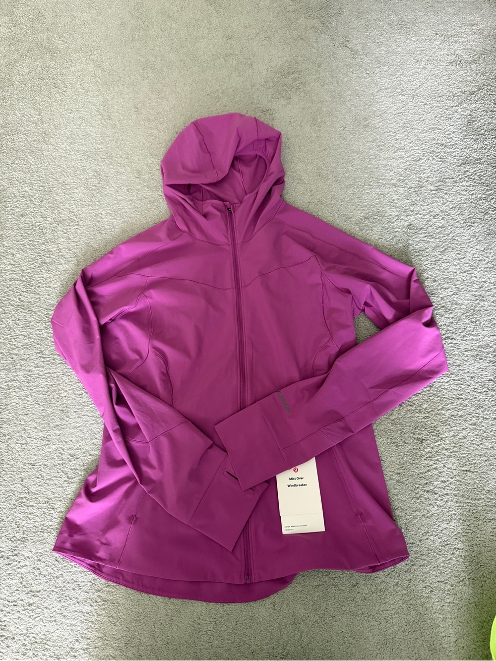 NWT lululemon Mist Over Windbreaker Size 10 in Vivid Plum